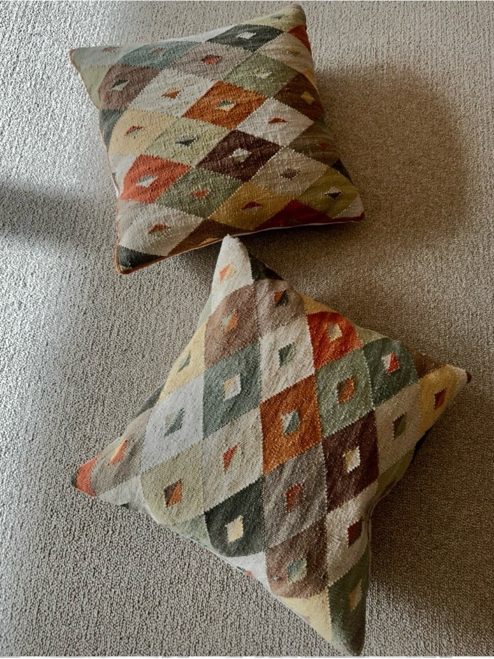 POTTERY BARN Kilim Throw Pillow Pair